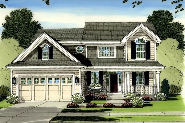 image of 2 story cottage house plan 7837